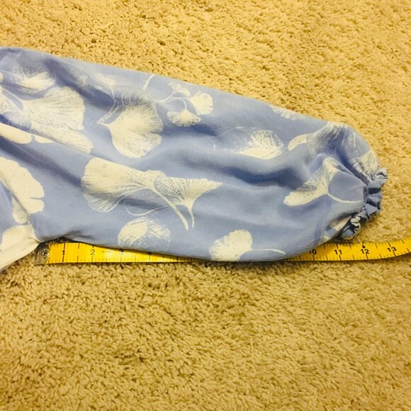 Silverwood Qualicum Beach Ruched Sky Blue Boho Top - Picture 15 of 15